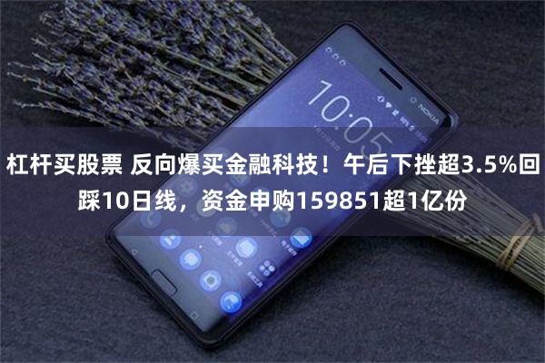 杠杆买股票 反向爆买金融科技！午后下挫超3.5%回踩10日线，资金申购159851超1亿份