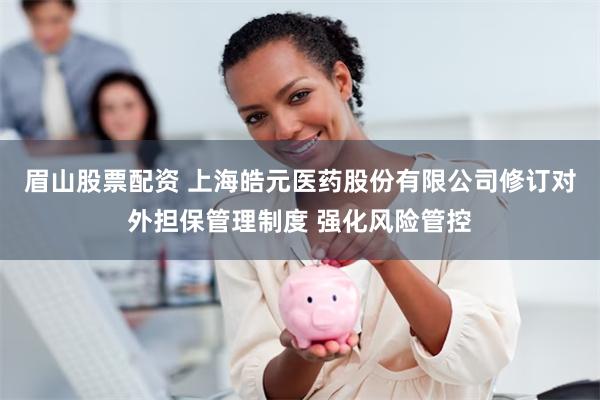 眉山股票配资 上海皓元医药股份有限公司修订对外担保管理制度 强化风险管控