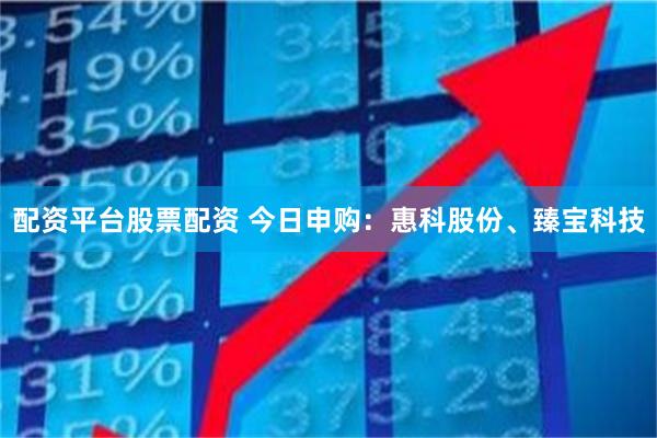 配资平台股票配资 今日申购：惠科股份、臻宝科技