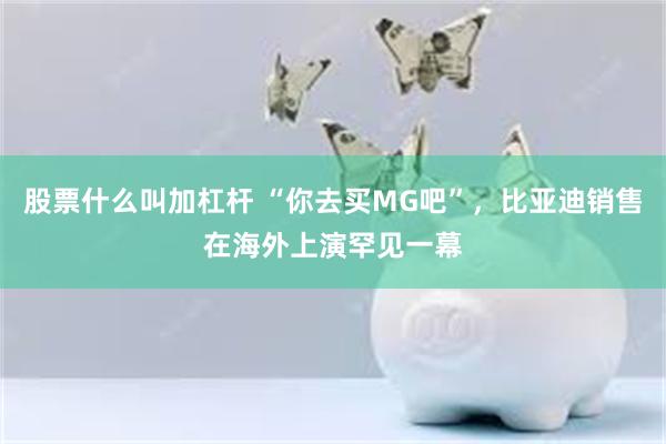 股票什么叫加杠杆 “你去买MG吧”,比亚迪销售在海外上演罕见一幕