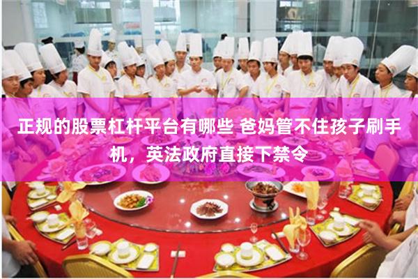 正规的股票杠杆平台有哪些 爸妈管不住孩子刷手机，英法政府直接下禁令