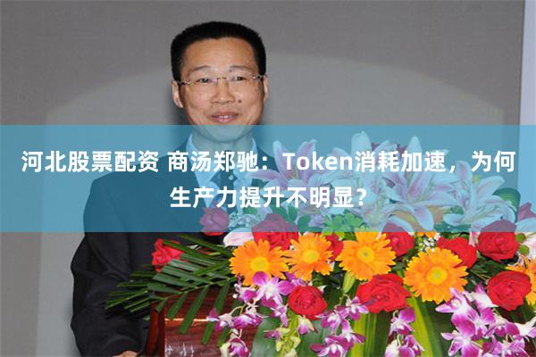 河北股票配资 商汤郑驰：Token消耗加速，为何生产力提升不明显？