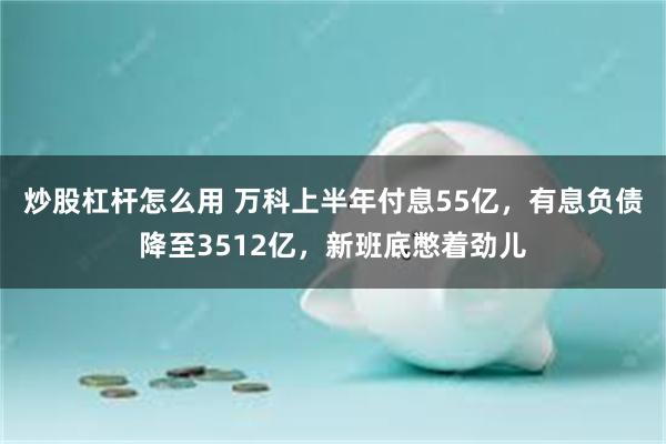 炒股杠杆怎么用 万科上半年付息55亿，有息负债降至3512亿，新班底憋着劲儿