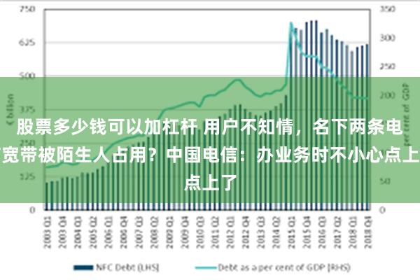股票多少钱可以加杠杆 用户不知情，名下两条电信宽带被陌生人占用？中国电信：办业务时不小心点上了